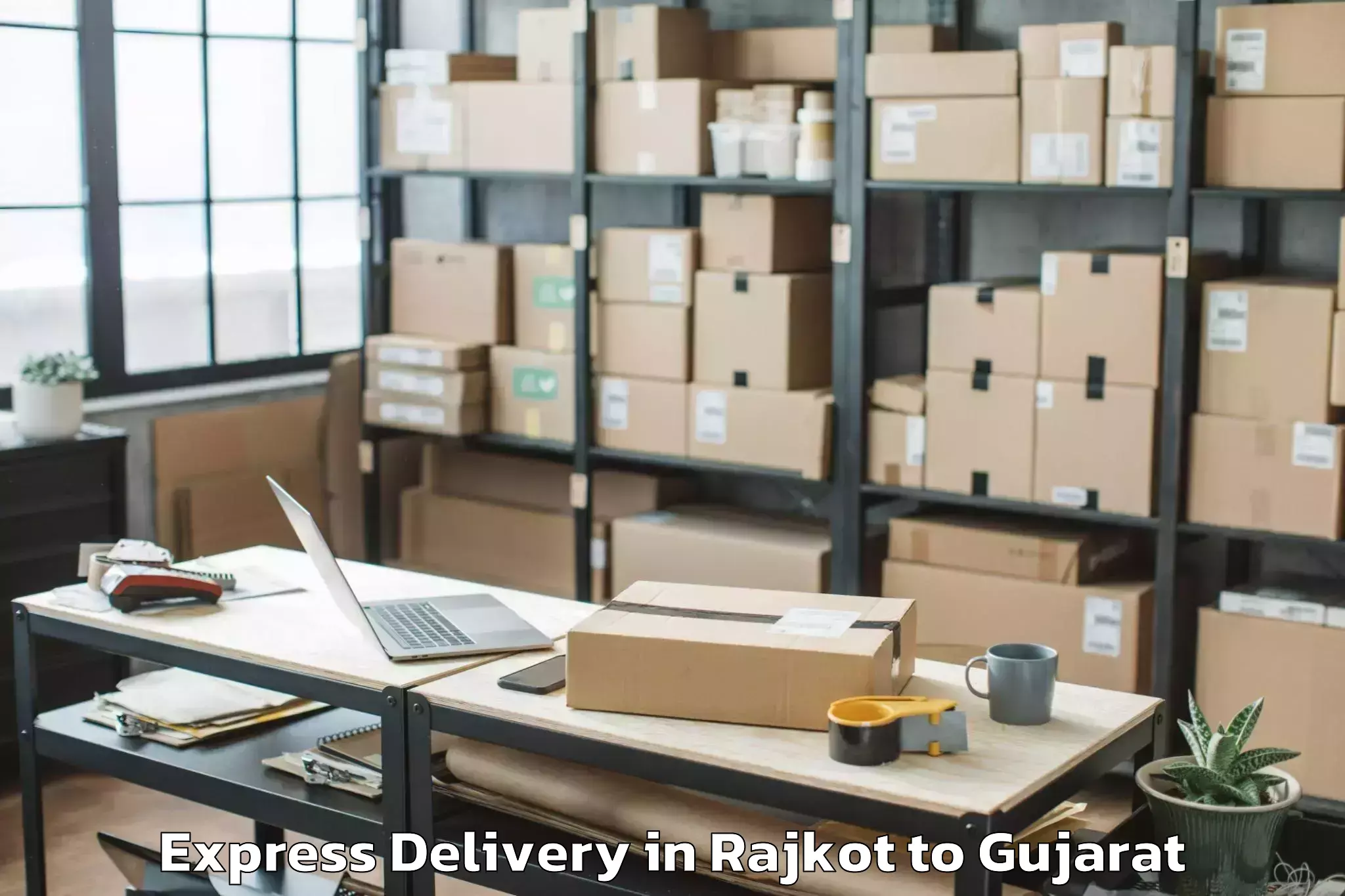 Leading Rajkot to Jhulasan Express Delivery Provider